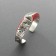 Lonn Parker Bracelet with Inlaid Coral Pyramid Design