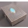 Navajo Silver Box With Bisbee Turquoise 