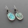 Old 1910 Number 8 Turquoise Tab Earrings 