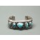  Old Bracelet with Domed Turquoise Stones 