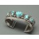  Old Bracelet with Domed Turquoise Stones 