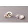 Debbie Silversmith Swirl Earrings with Gold 