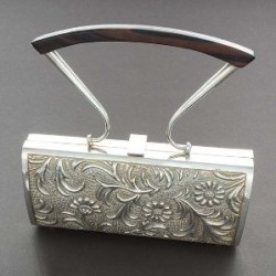Edison Cummings Silver Purse With Repousse