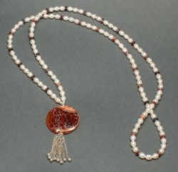 Liz Wallace Necklace With Pearls and Tassel