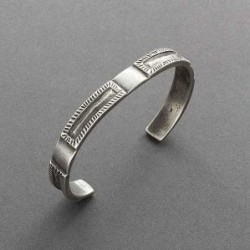Narrow Coin Silver Bracelet by Olin Tsingine